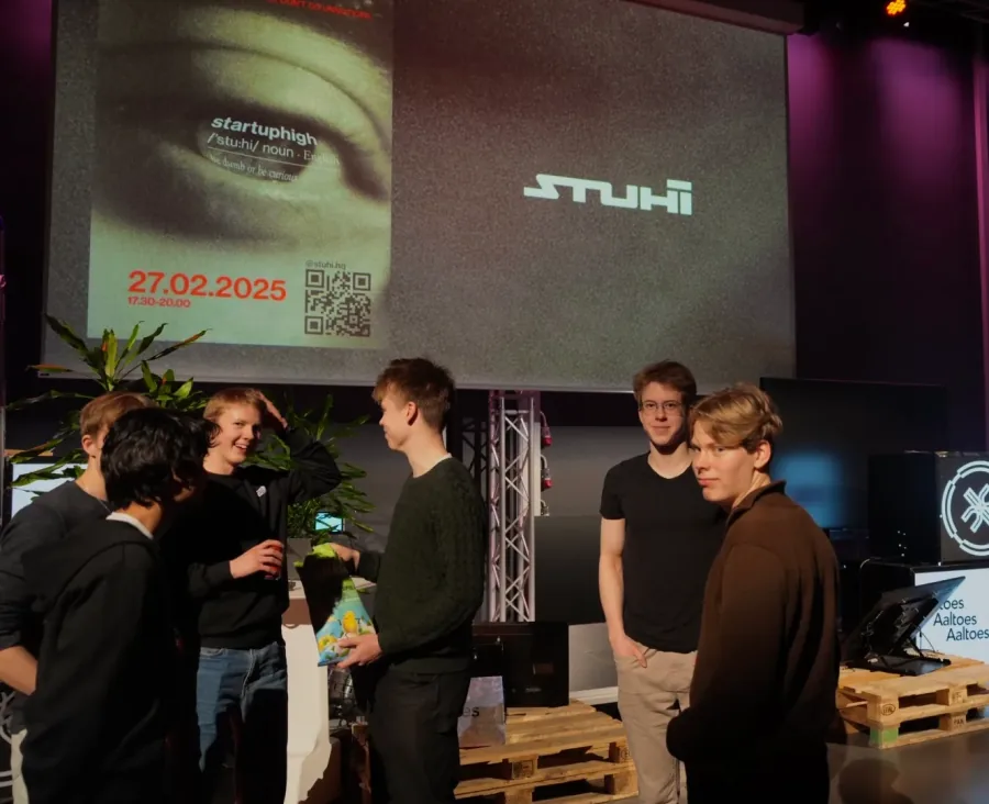 Round-table sessions with founders at Aaltoes